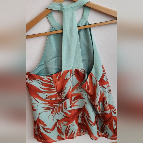 H&M halter top, tropical pattern, Size 4 - Picture 4 of 5